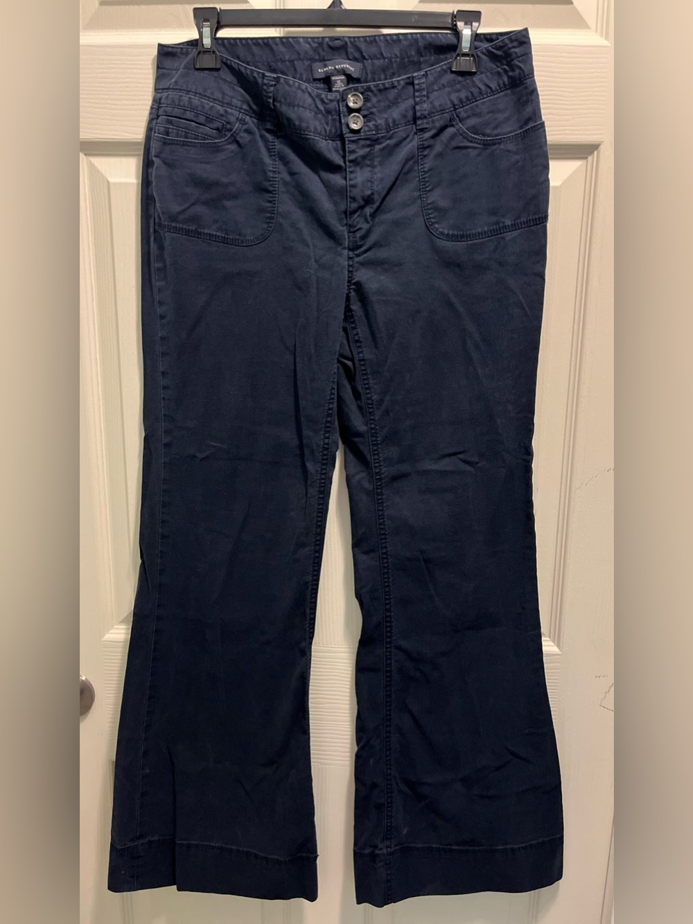 Banana Republic Navy Stretch Wide Leg